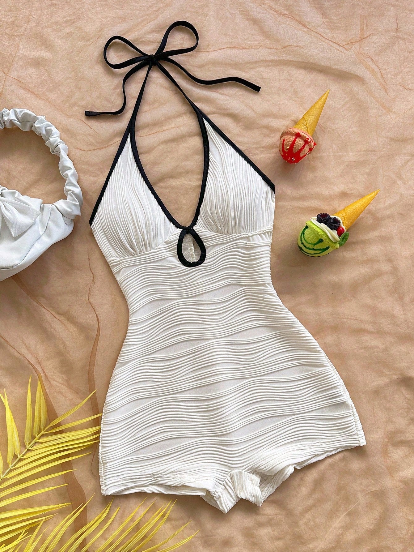 Black White Romper