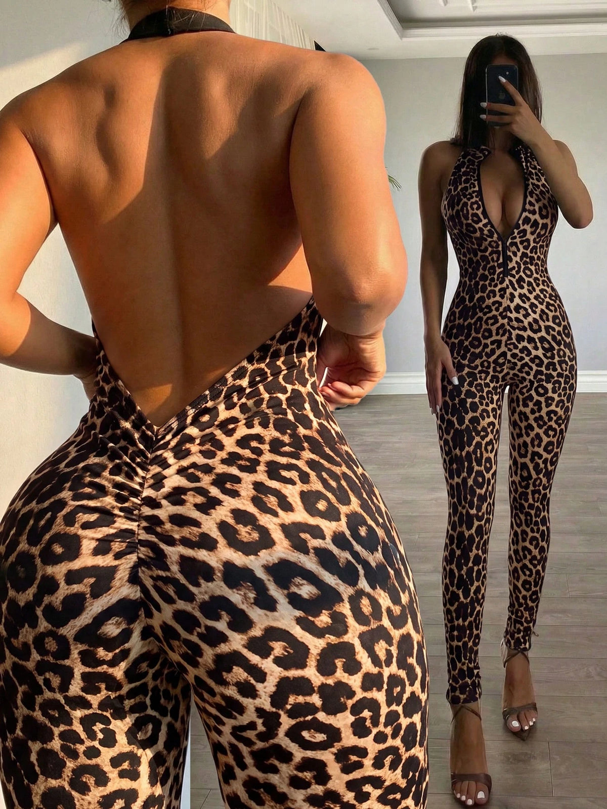 Leopard Print Jumpsuit
