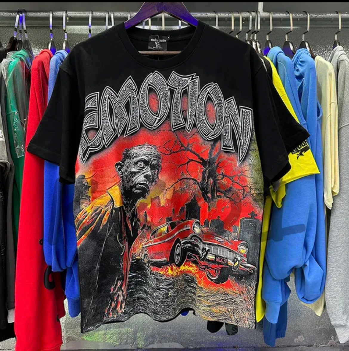 Mixed Emotion Zombie Black T-Shirt