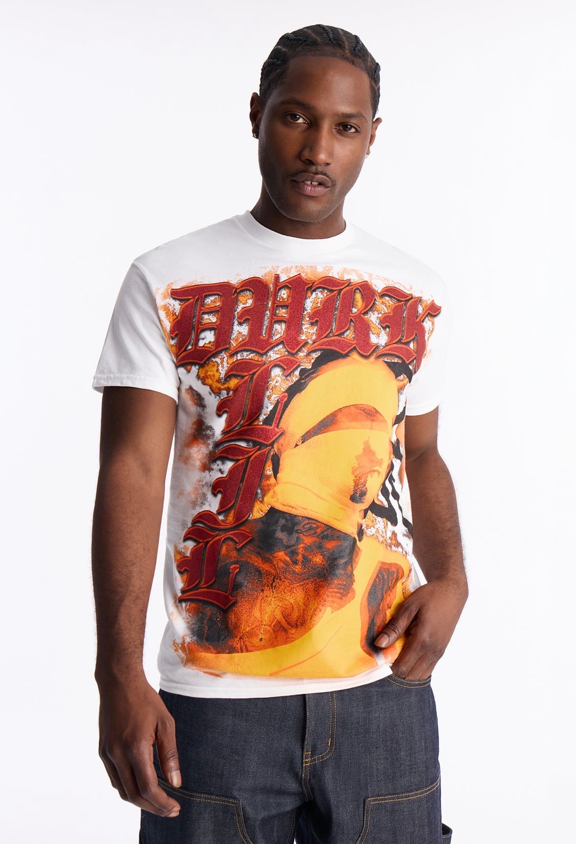 Ski Mask White T-Shirt