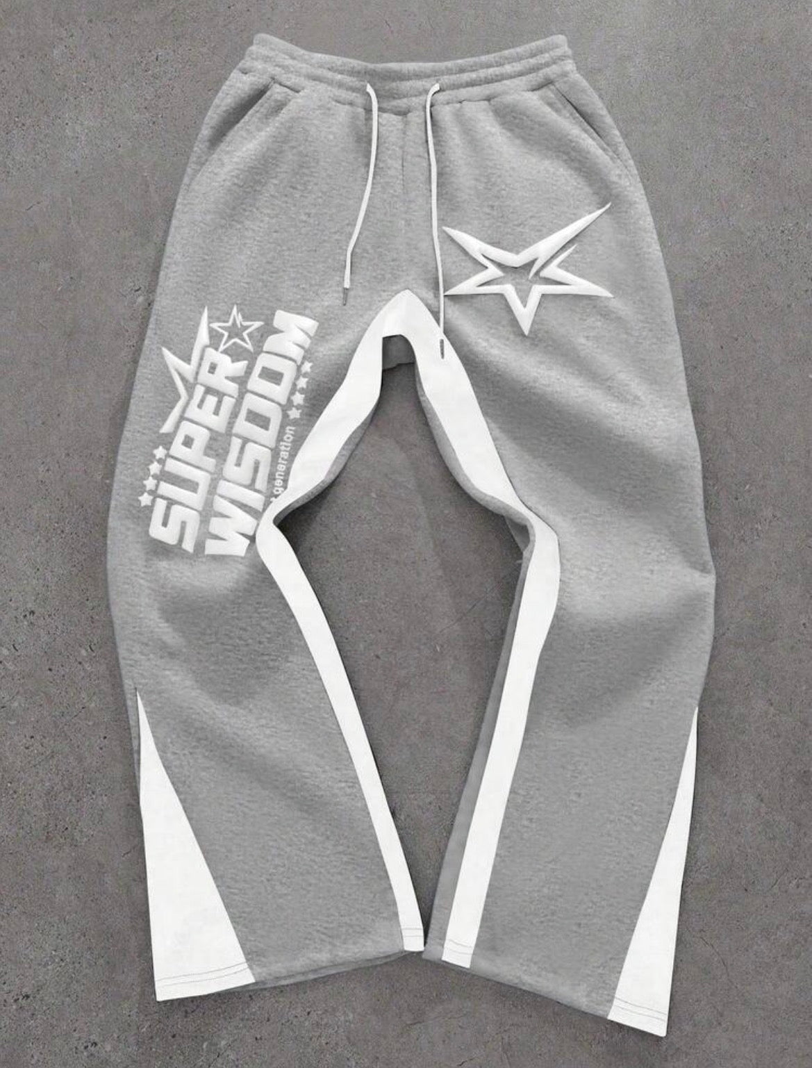 Grey and White Wisdom Sweatpants