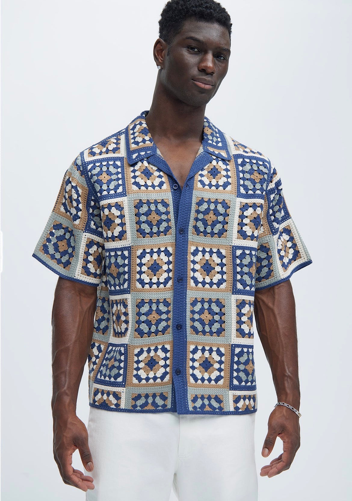 Knitted Button Up Shirt