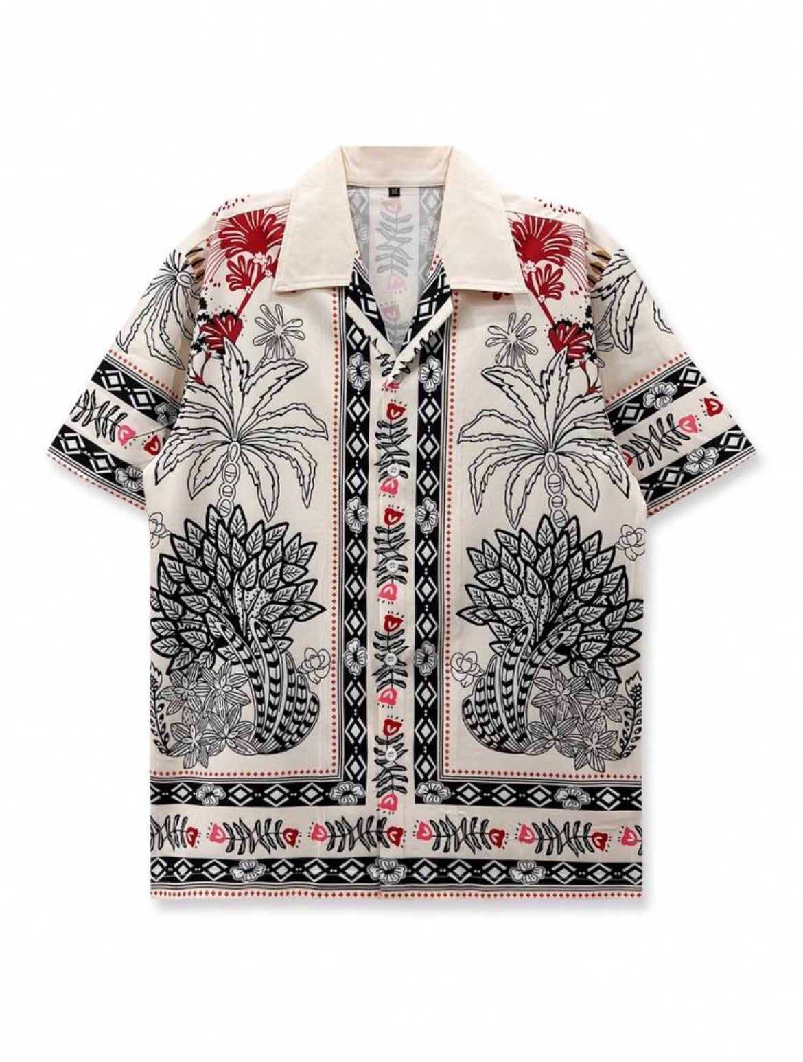 Floral Apricot Button Up Shirt