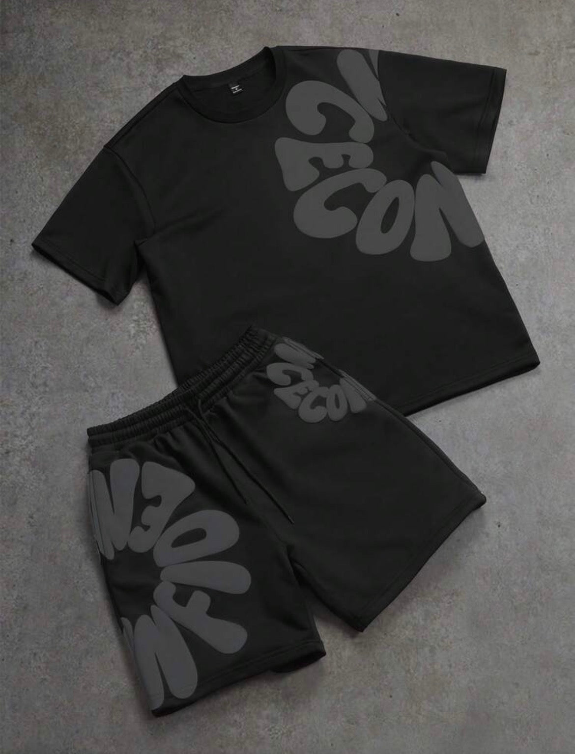 Flower Black Two Piece