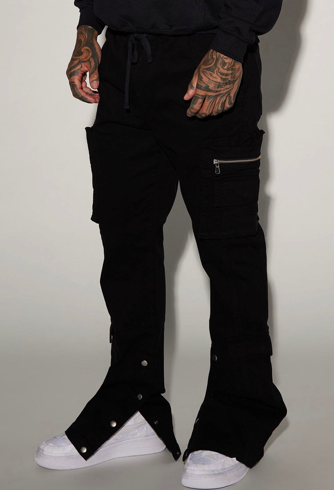 Button up Black Flare Jeans
