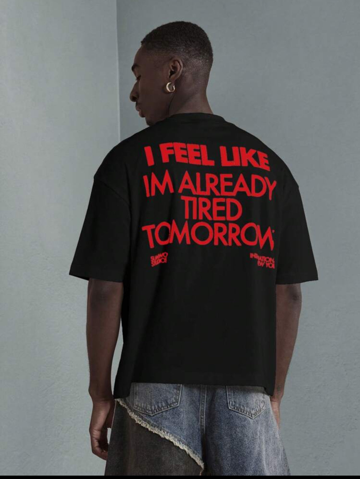 Sumwon I Feel Like Black T-Shirt