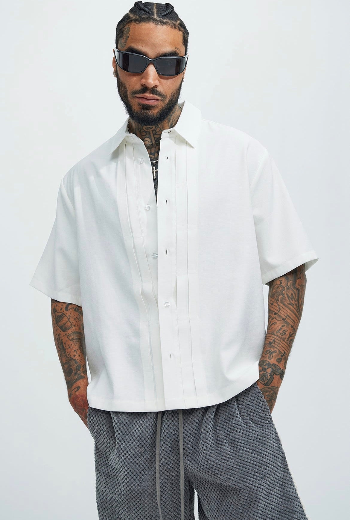 Plain White Button Up Shirt