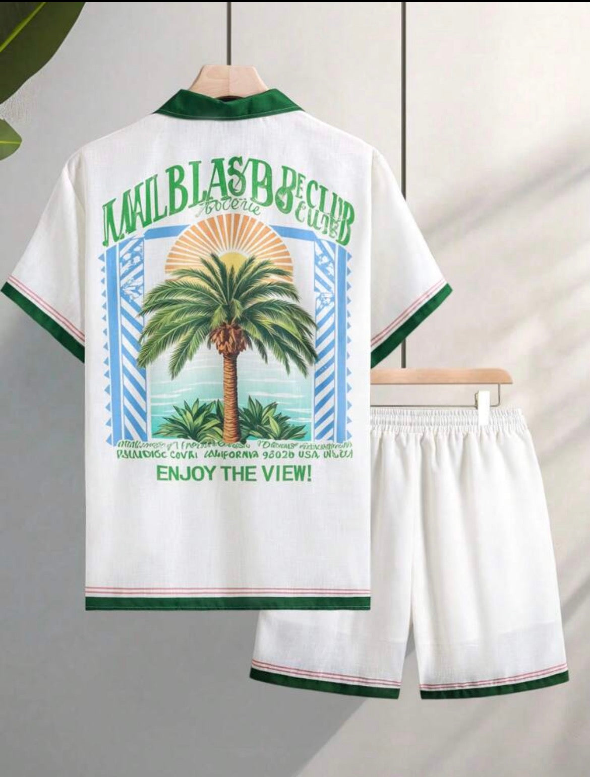 Palm Tree White Two Piece