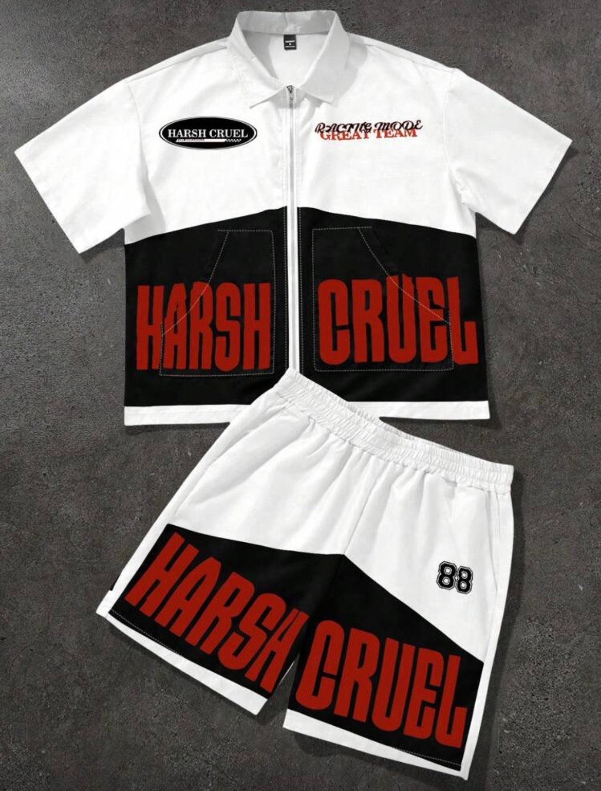 Harsh Cruel Zipper Two Piece