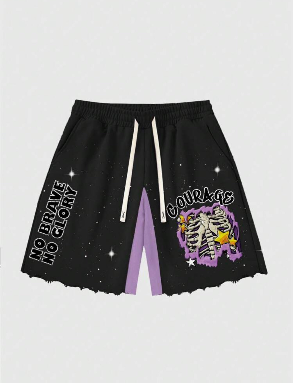 No Glory skeleton shorts