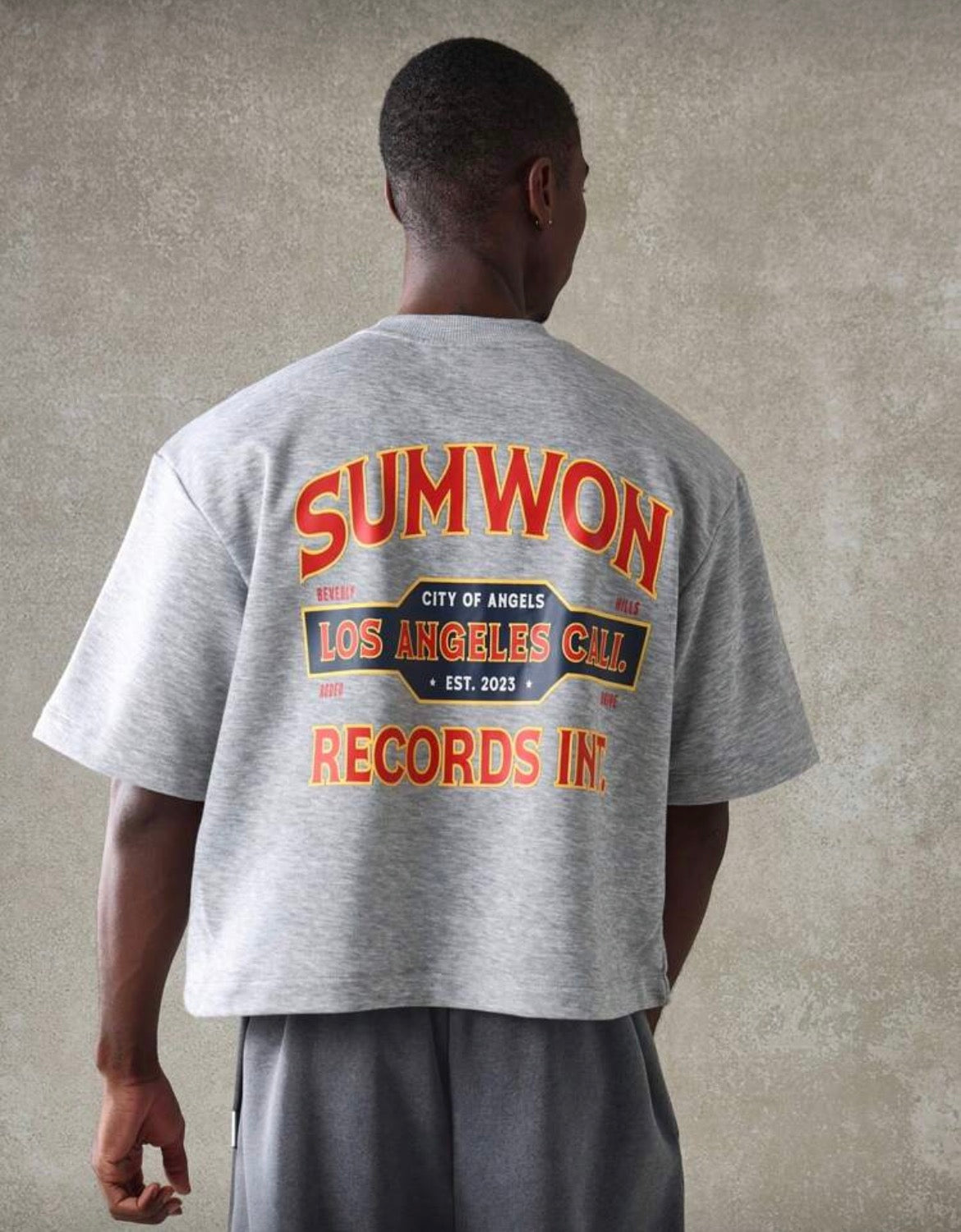 Sumwon Records Grey Cropped T-Shirt