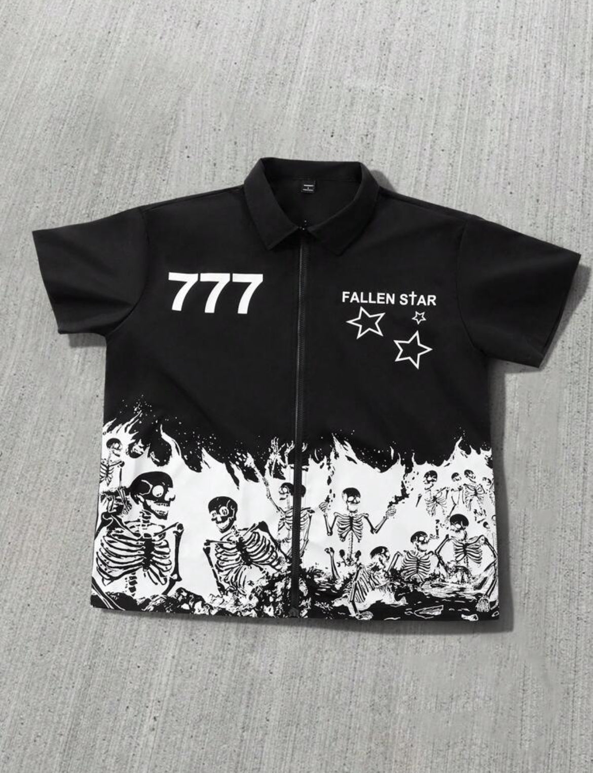 Zipper 777 Black Shirt