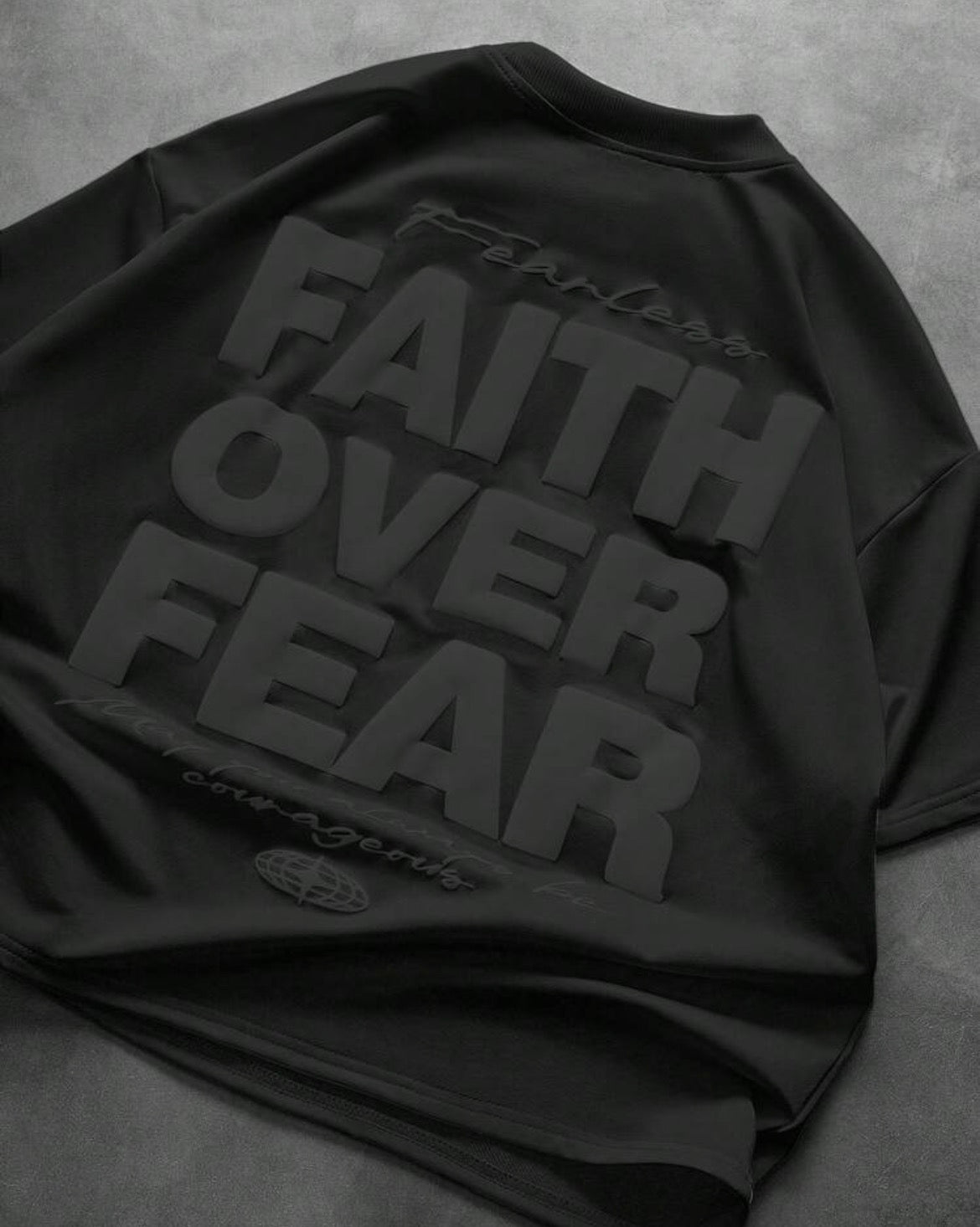 Faith Over Fear Black T-Shirt