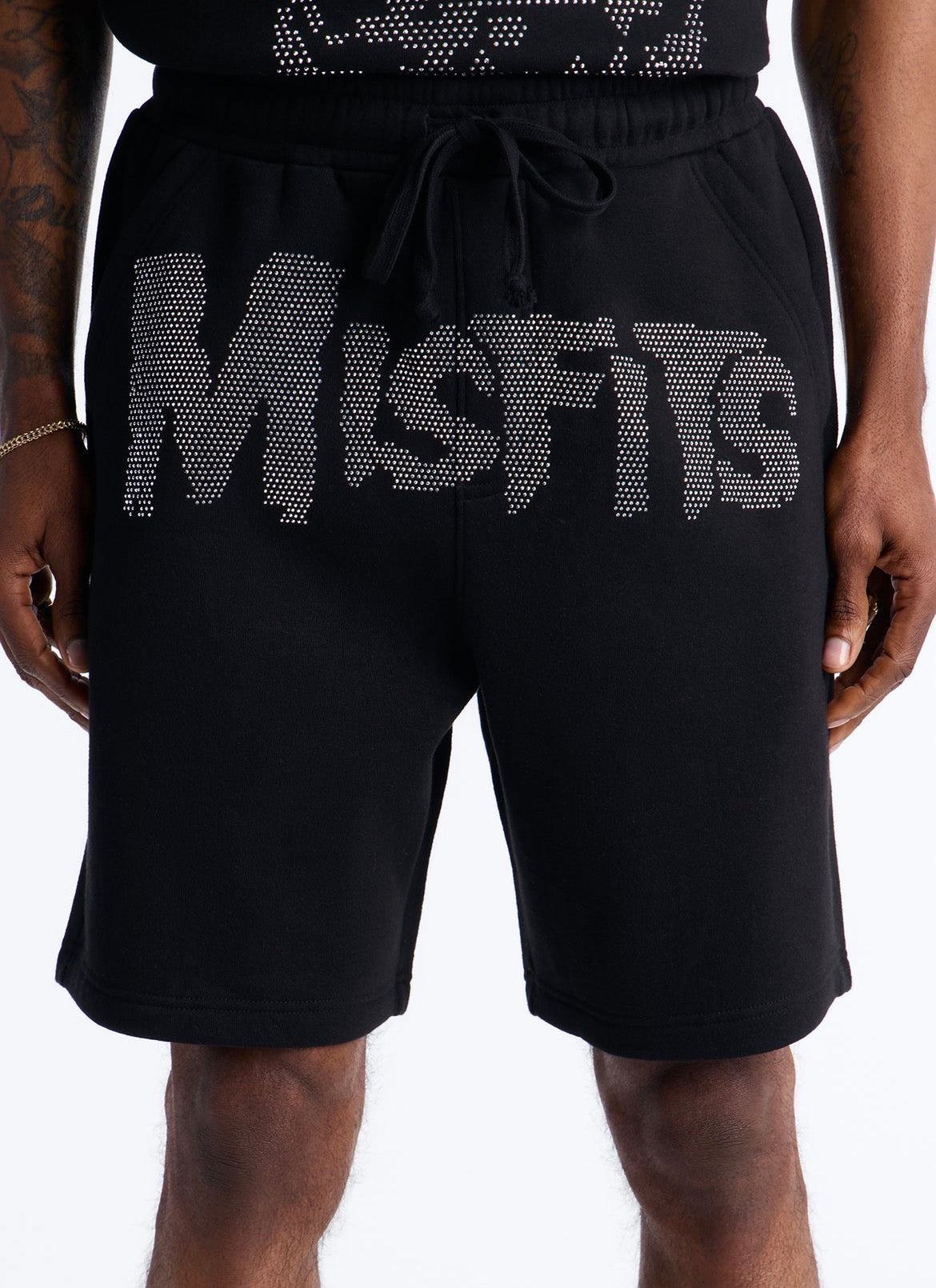 Misfit Rhinestone Sweat Shorts