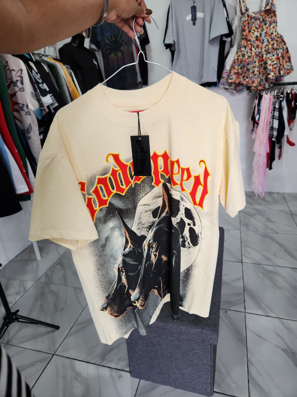 Godspeed Doberman Cream T-Shirt