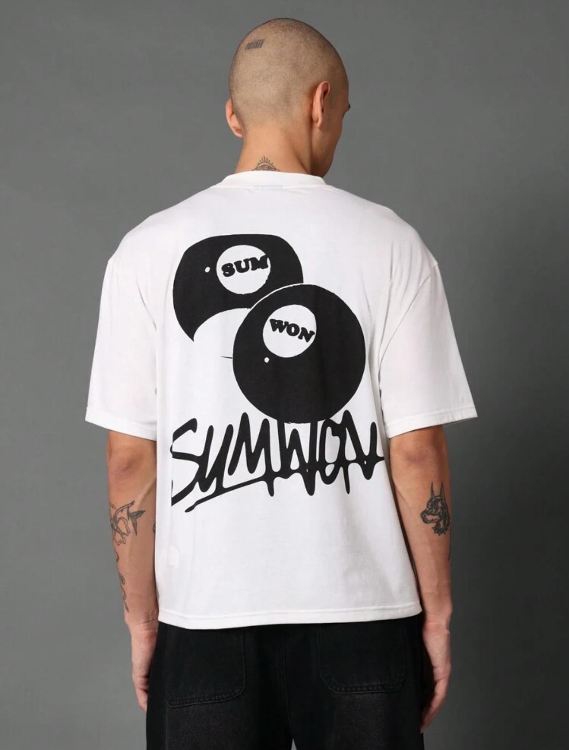 Sumwon White Pool Ball T-Shirt