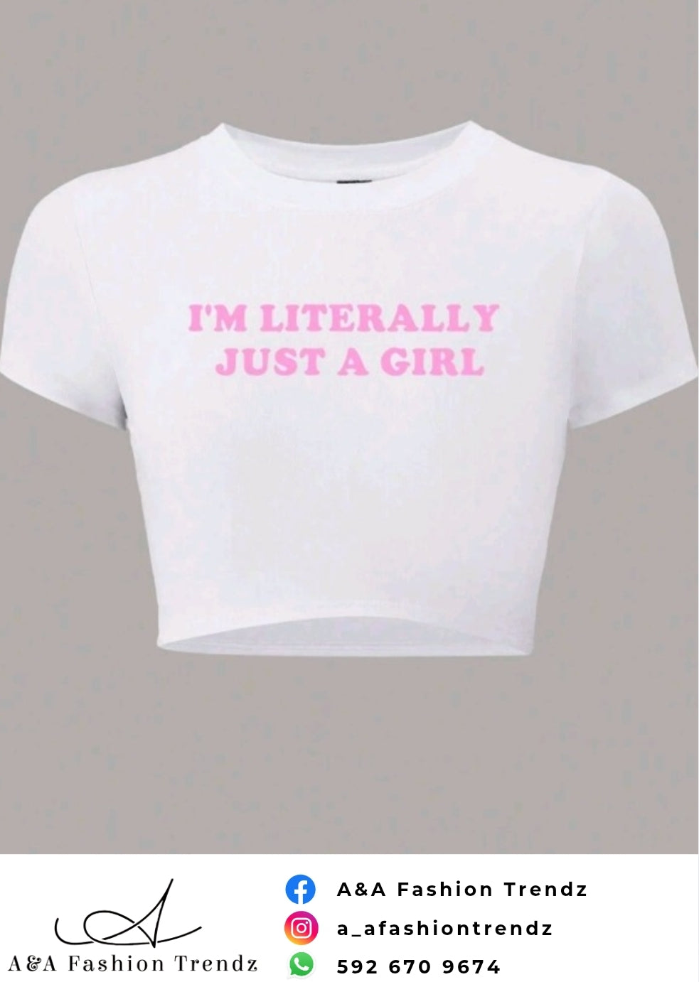 Literally Just White Baby Tee