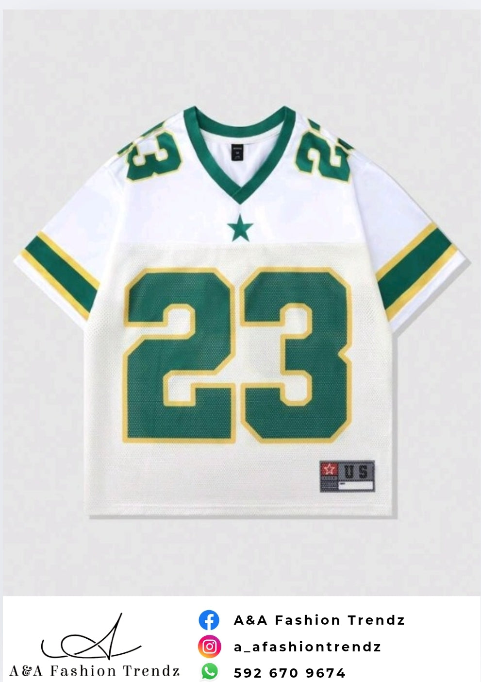 Romwe Green Number T-Shirt