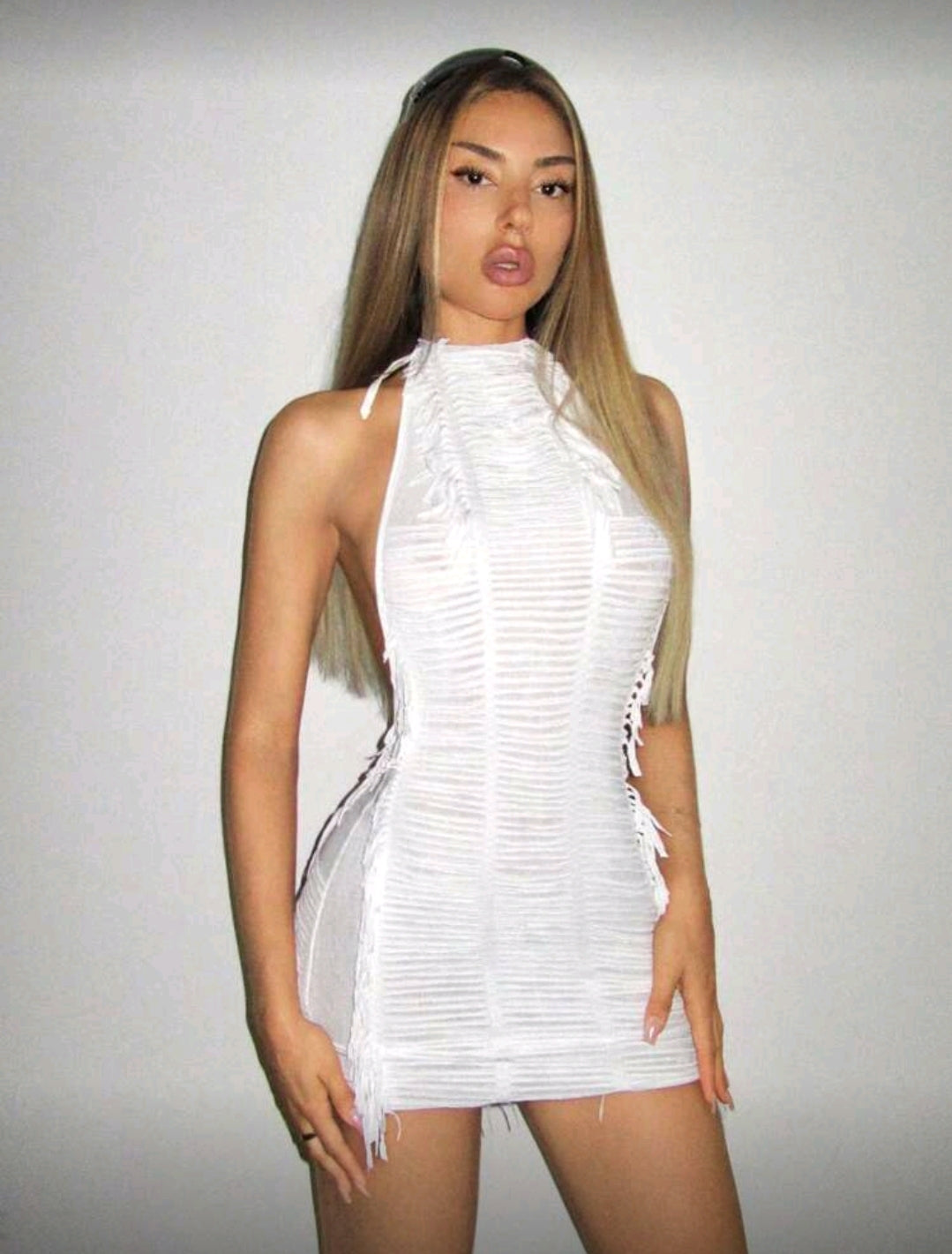 White Fluffy Dress