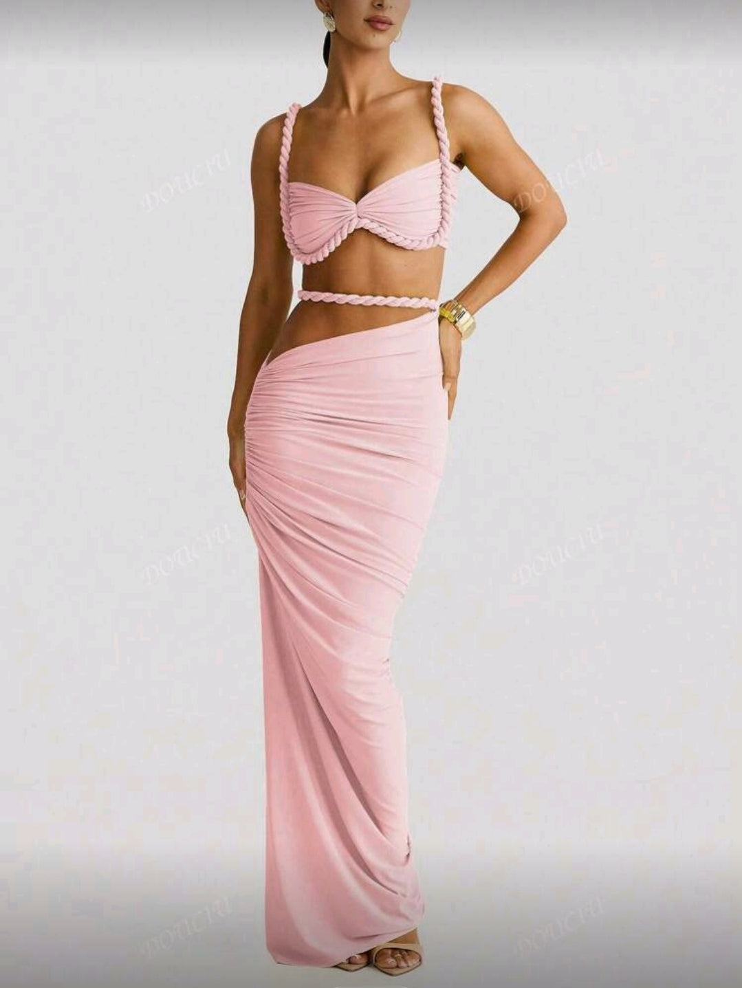 Plaited Brunch Two Piece Pink