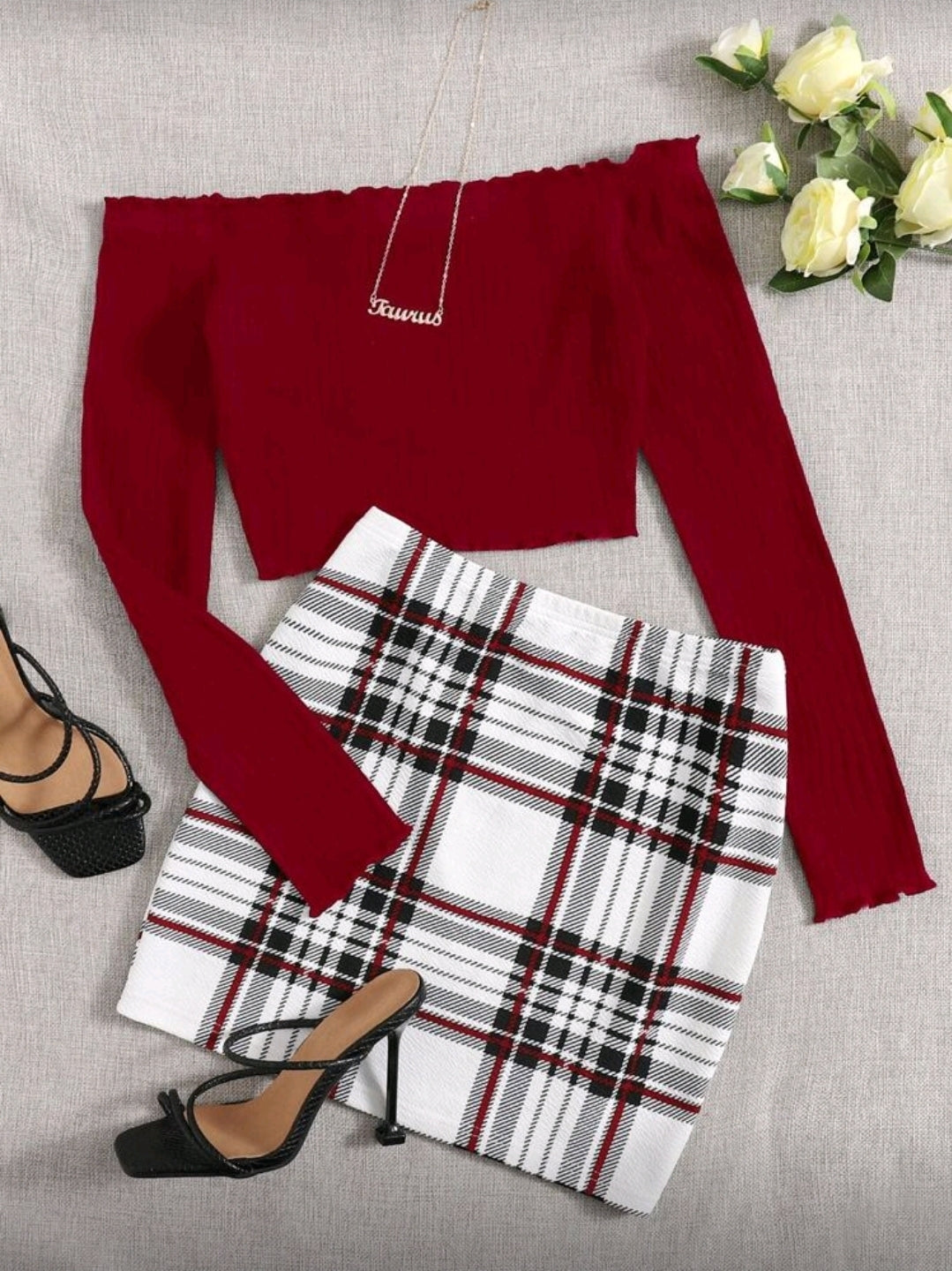Tartan Set Red