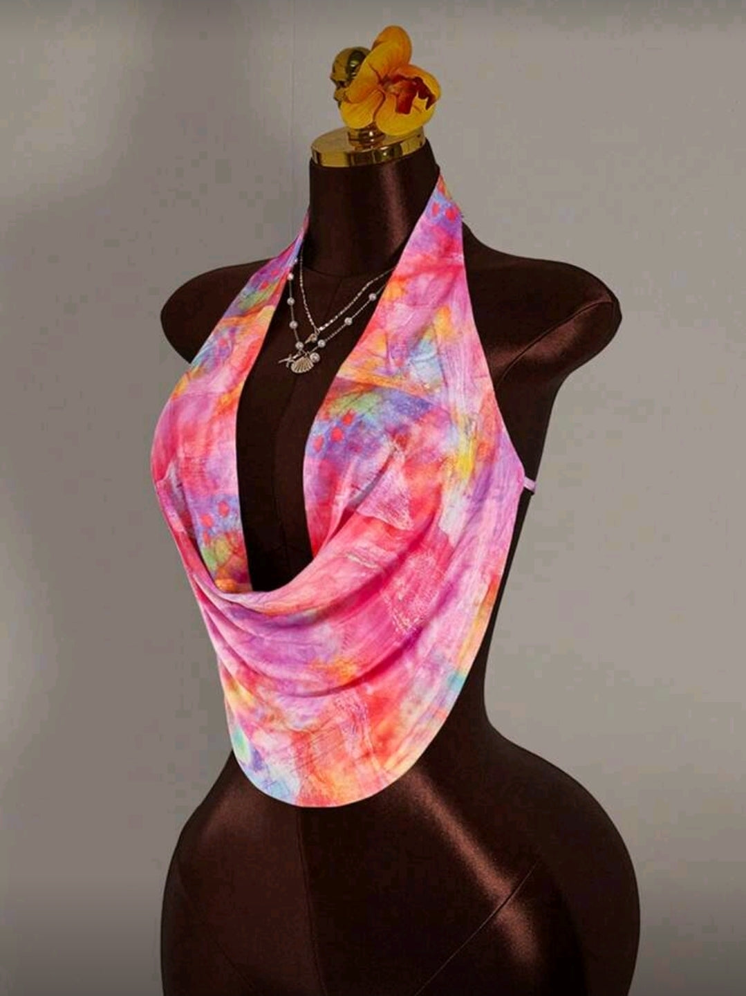 Tie Dye Cowl Top