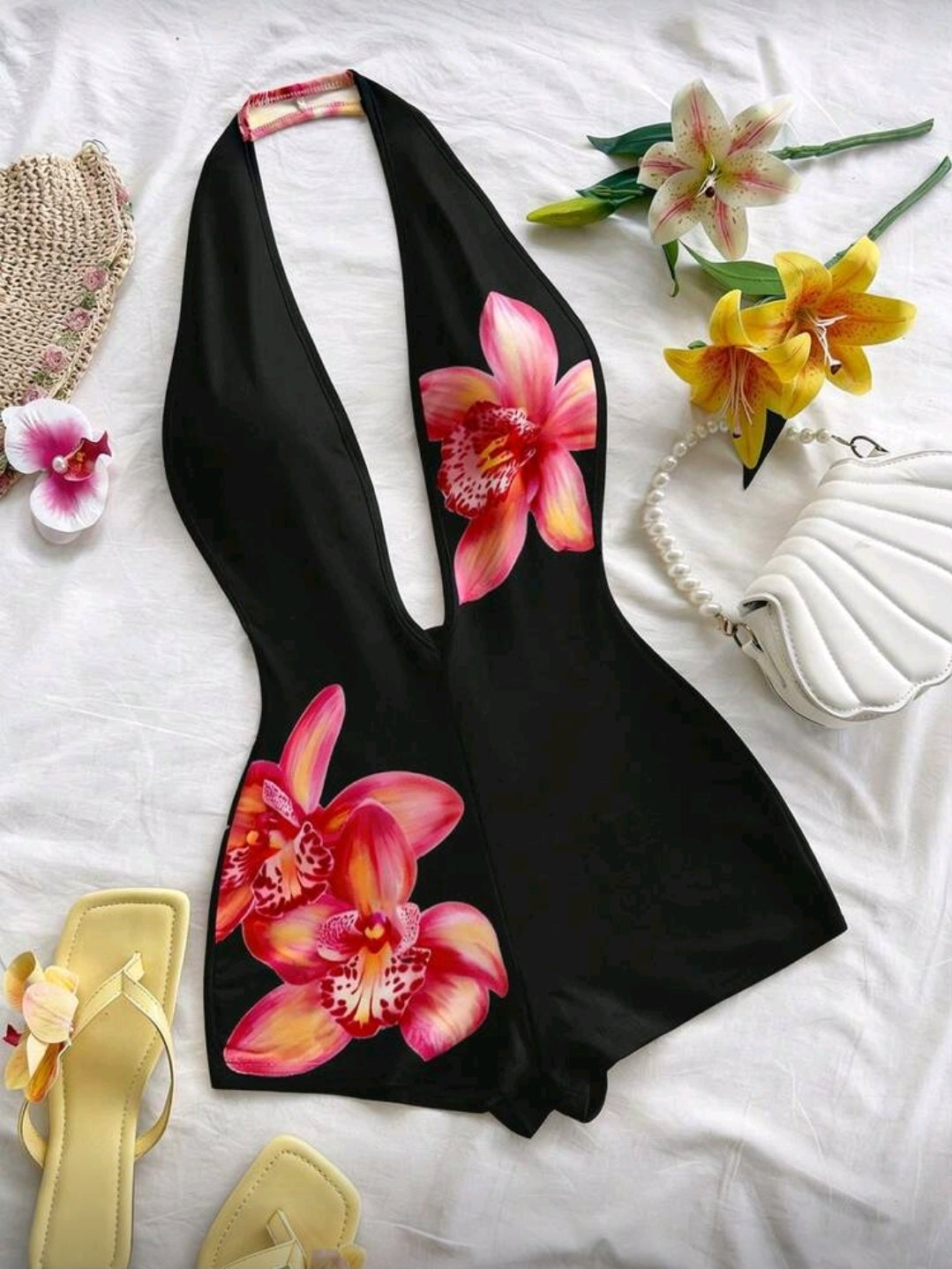 Floral Print Romper