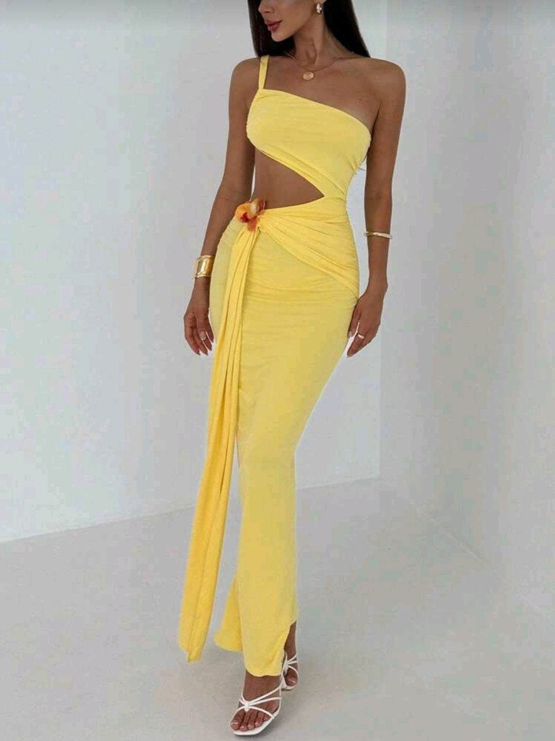 Yellow Cutout Dress