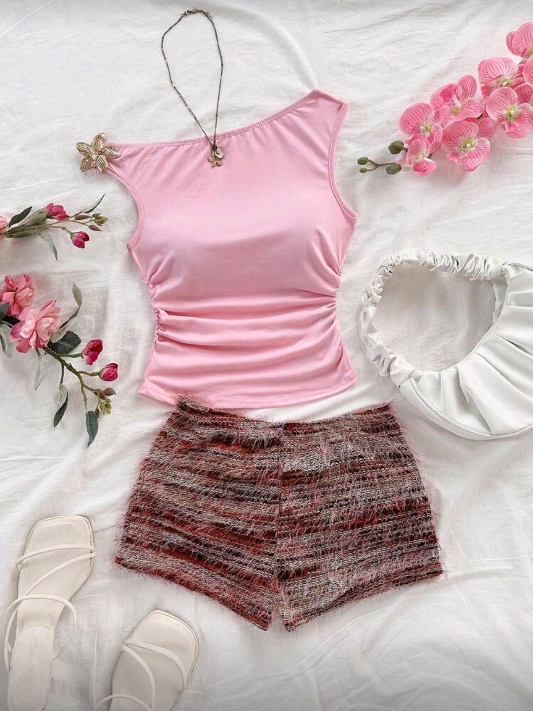 Pink Fluffy Pants Set