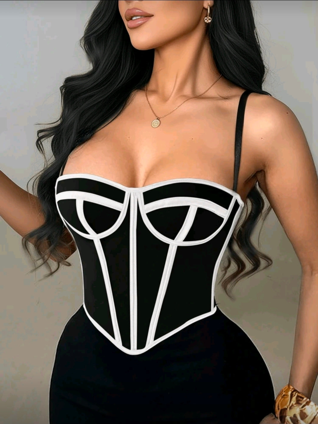 Black Lined Bustier