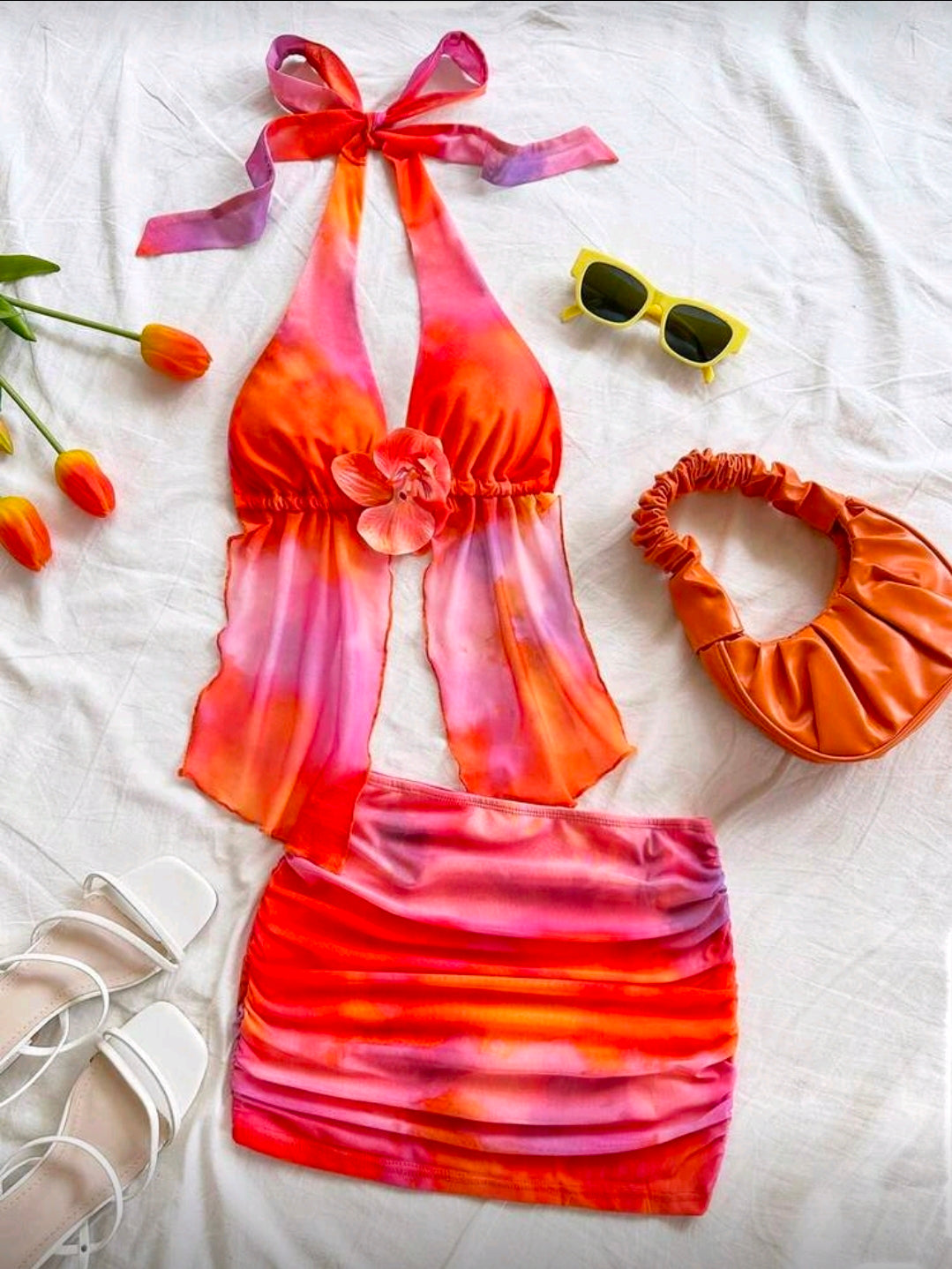 Tie Dye Halter Two Piece