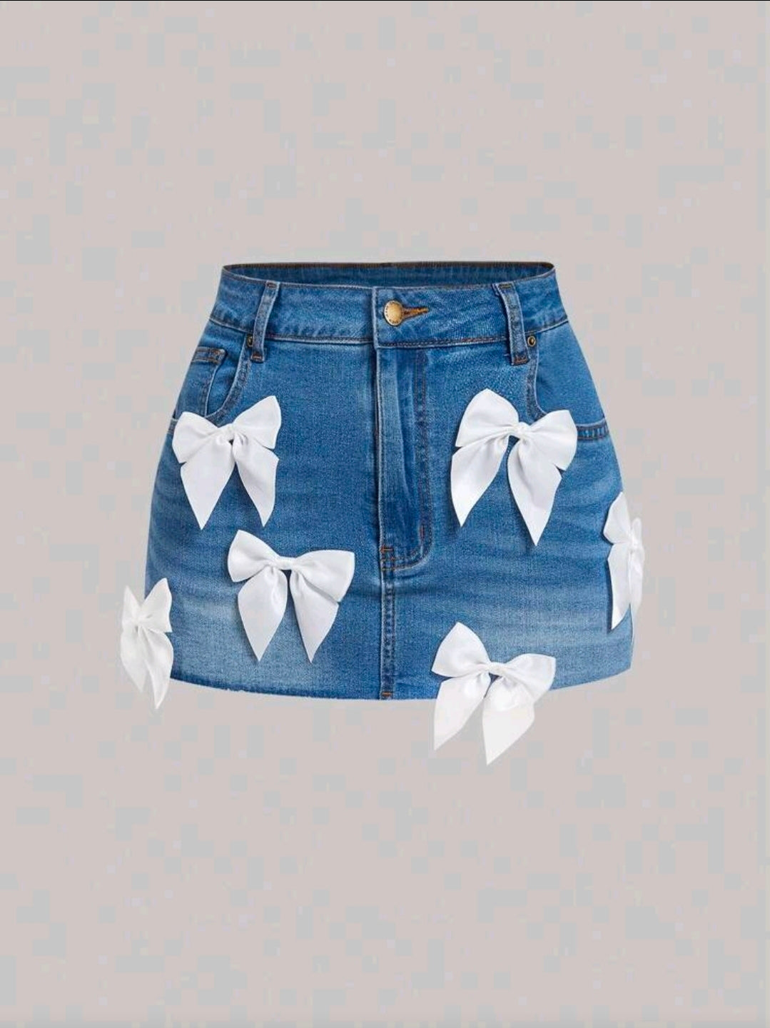 Denim Bow Skirt