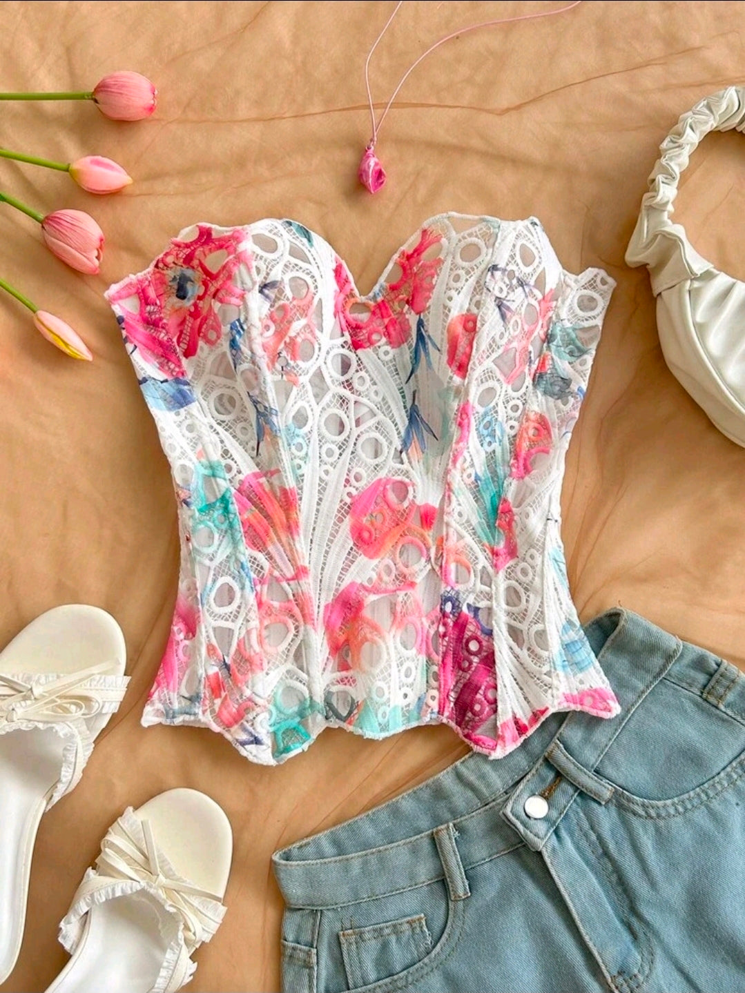 Floral Lace Corset