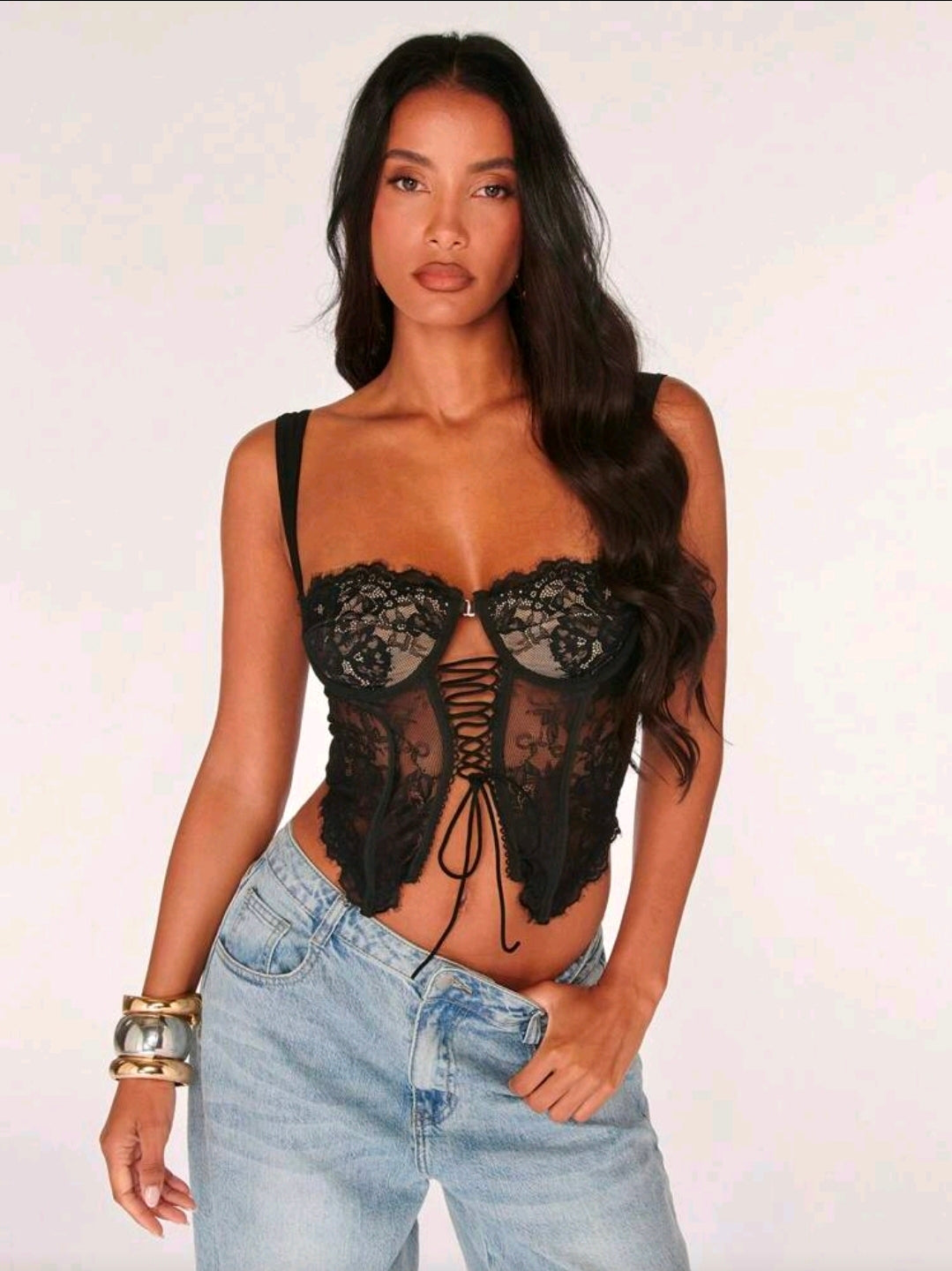 Black Lacey Bustier