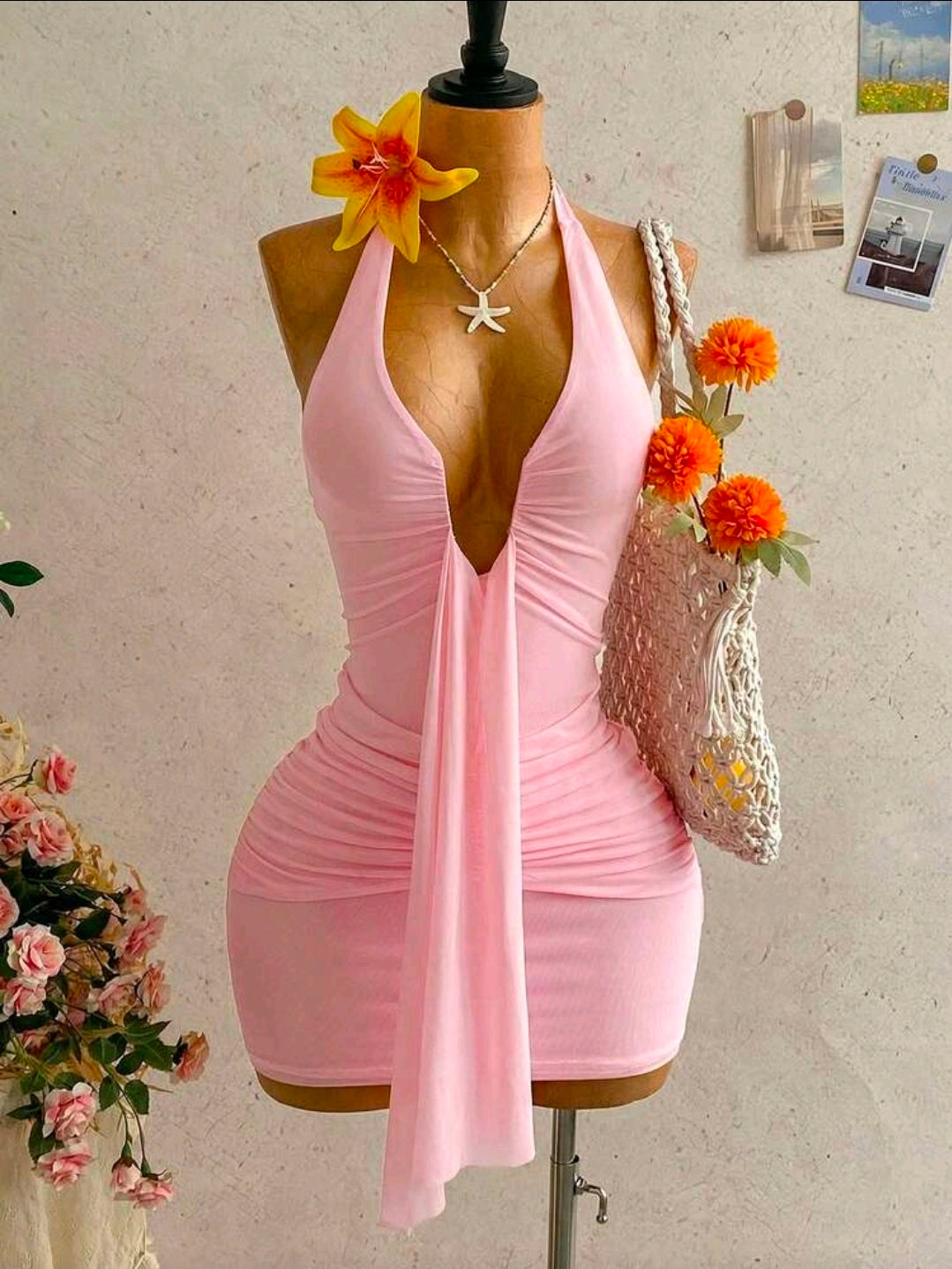 Pink Cutout Dress