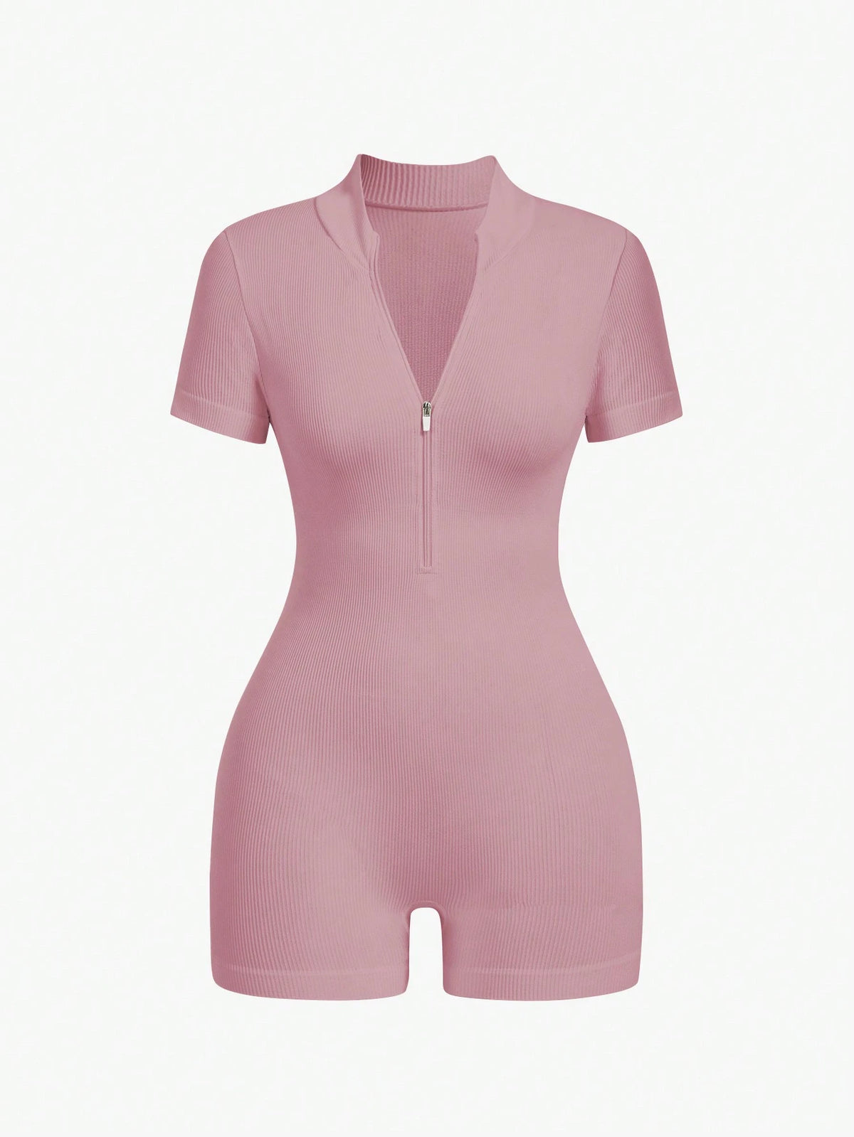 Zip-Up Romper - Pink