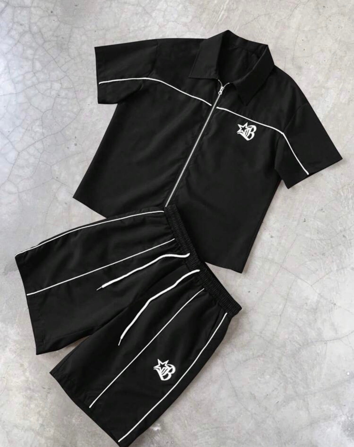 Men’s Zipper Shirt Two Piece