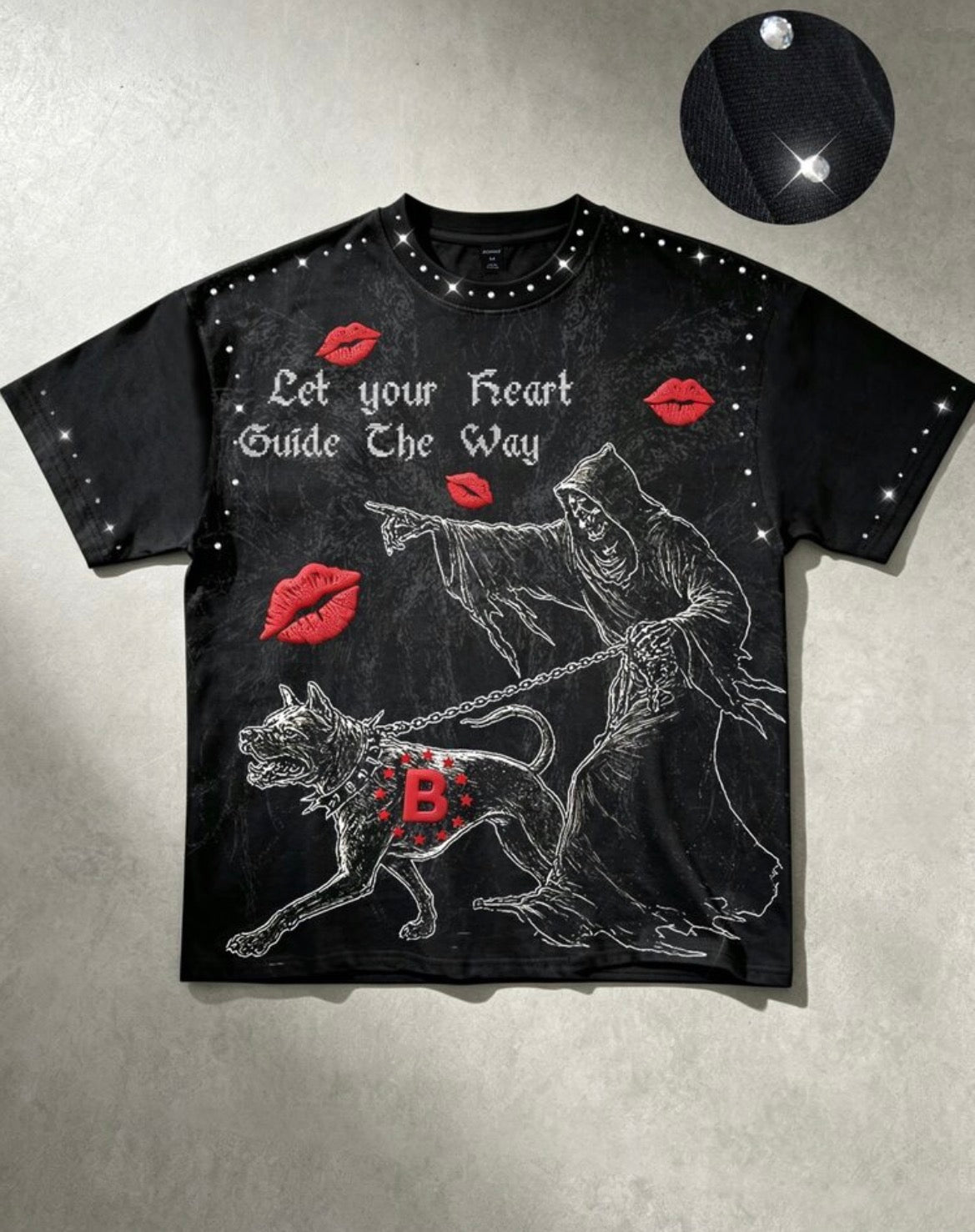 Ghost Lips Black T-Shirt