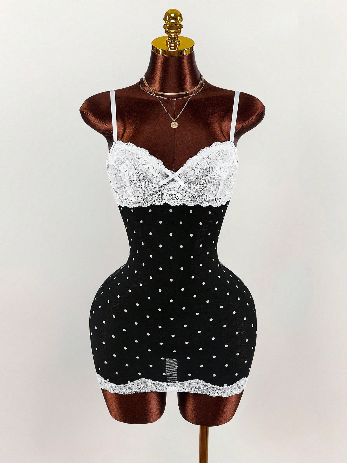 Cami Dress - Black/Polka Dot