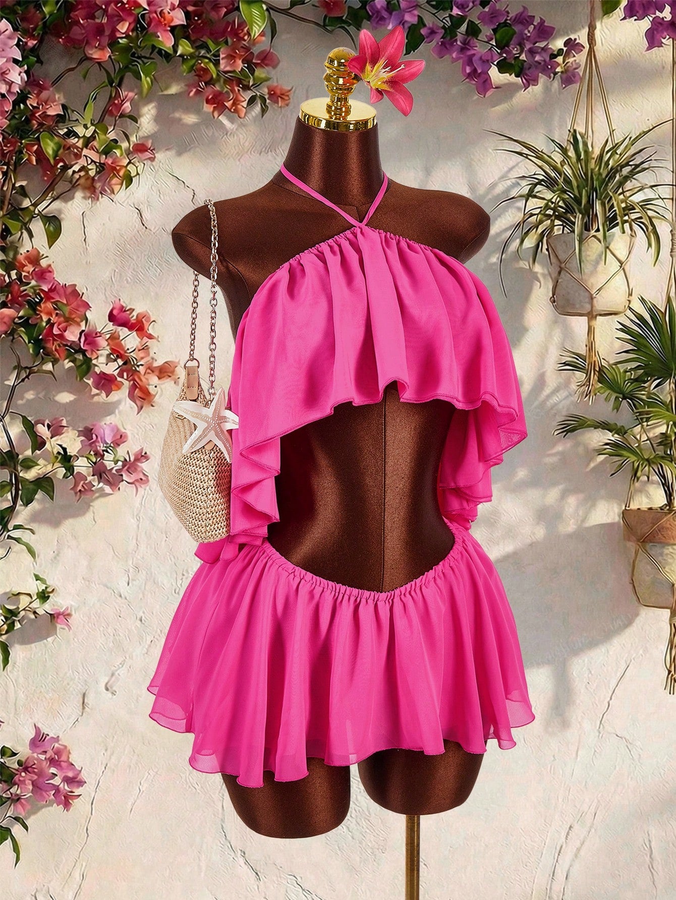 Pink Ruffle Two Piece