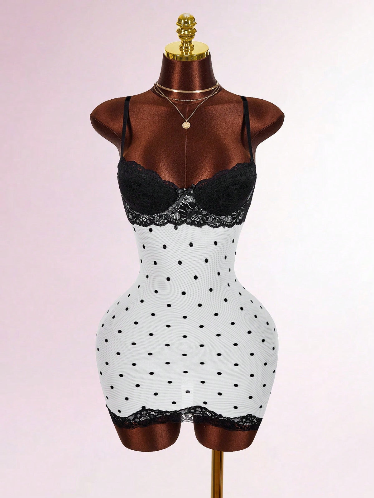 Cami Dress - White/Polka Dot