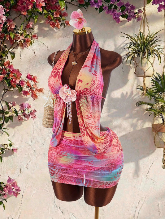 TieDye Floral Dress