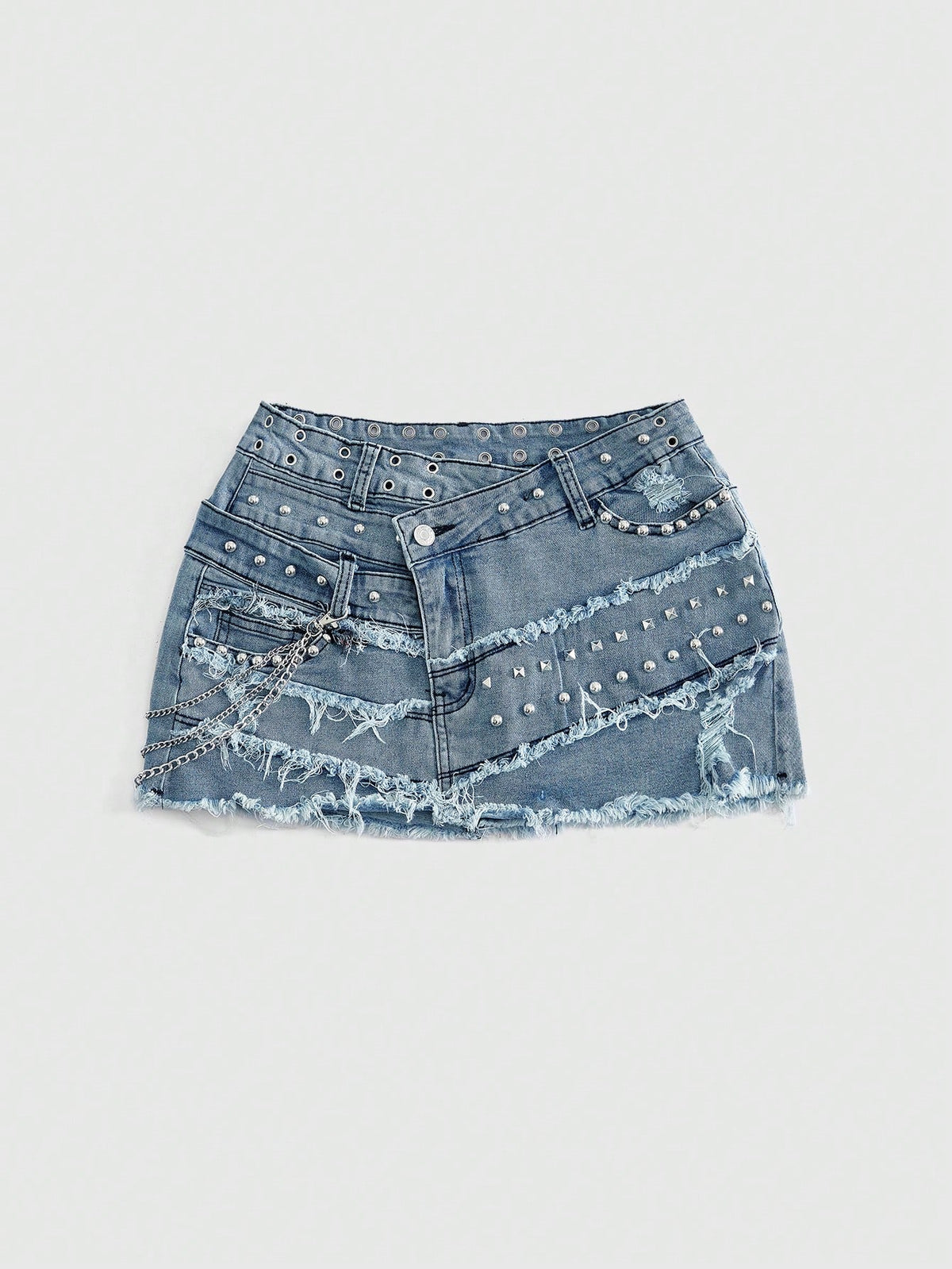 Denim Mini Skirt - Blue