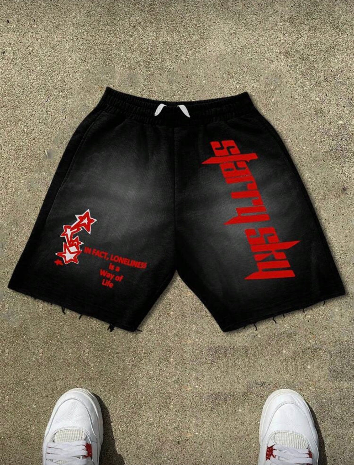 Men Red Letter Shorts
