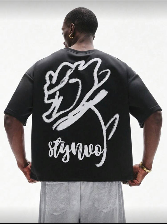 Rose Black T-Shirt