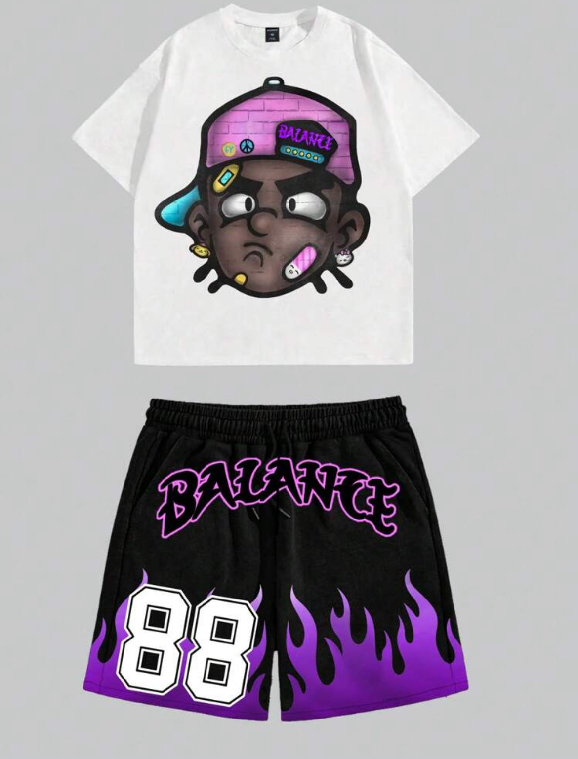Men Balance Purple Two Piece