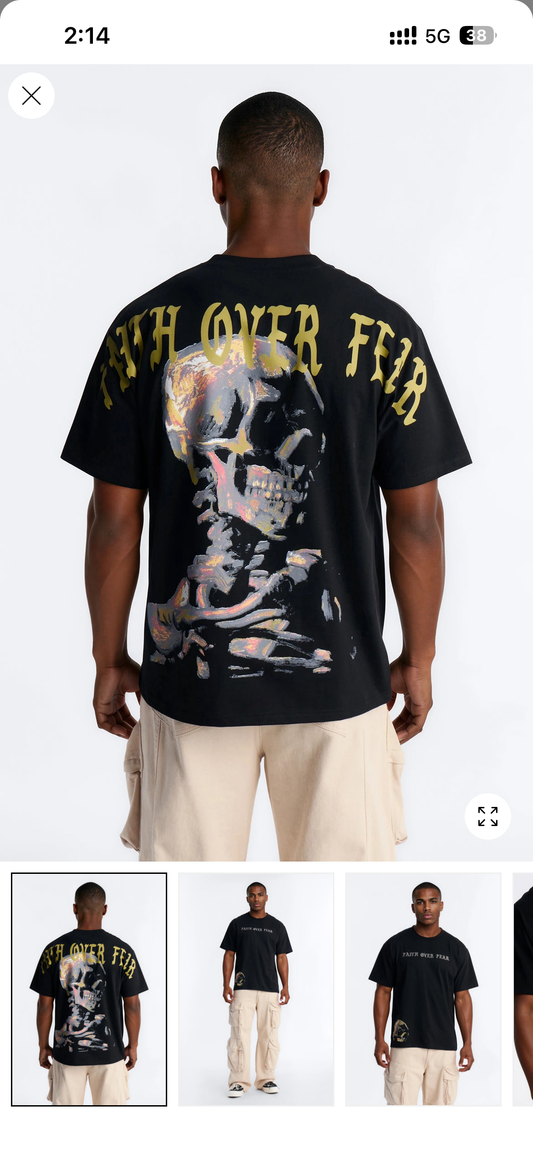 Faith over Fear Black T-shirt