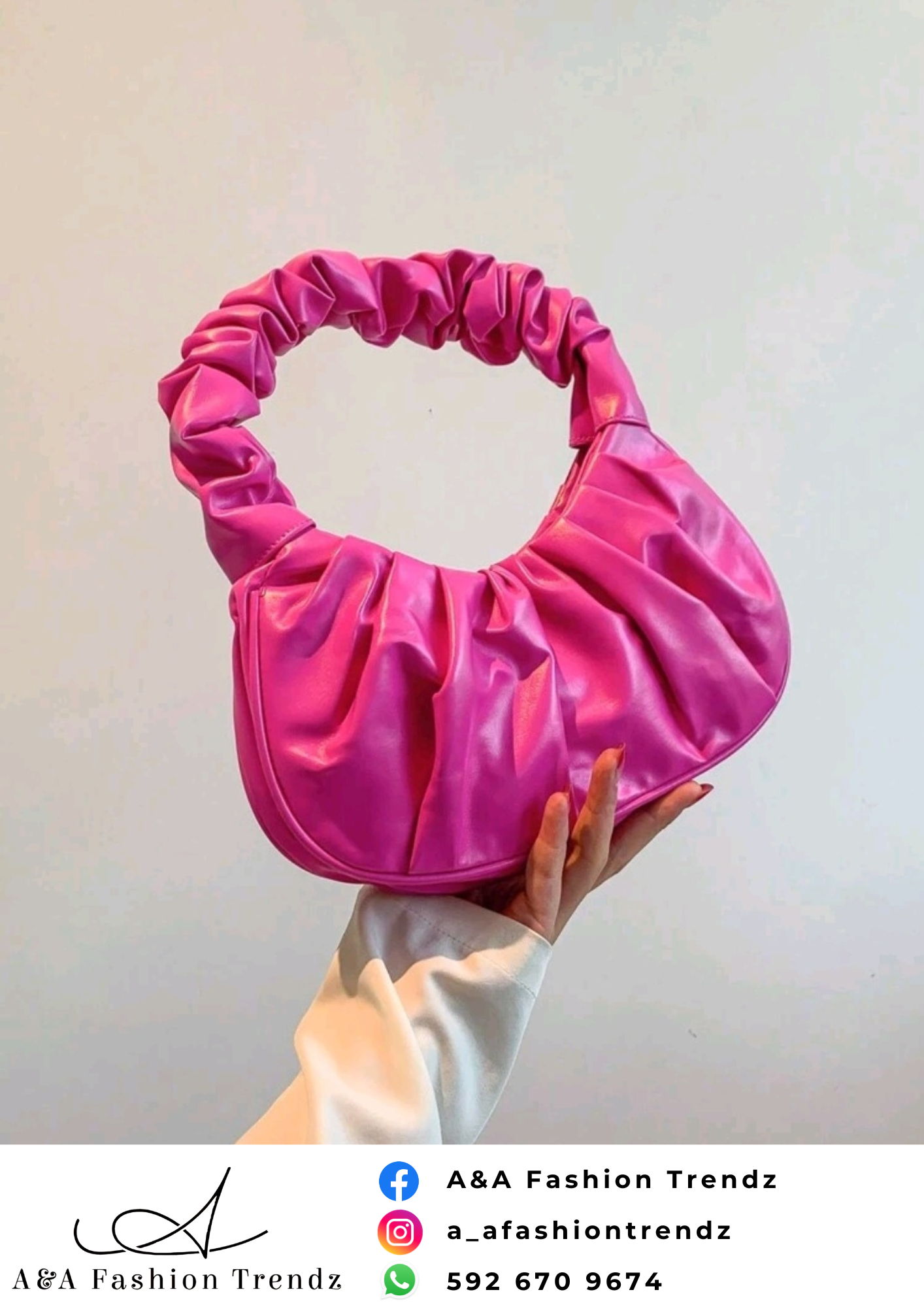 Pink Ruched Purse