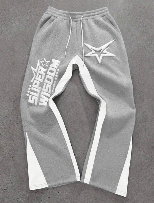 Grey and White Wisdom Sweatpants