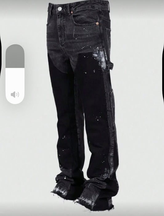 Men Baggy Flared Jeans